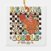 Lezen doet me kibbelen met Joy Thanksgiving Cool Keramisch Ornament (Voorkant)