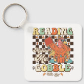 Lezen doet me kibbelen met Joy Thanksgiving Cool Sleutelhanger (Voorkant)