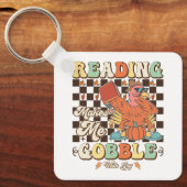 Lezen doet me kibbelen met Joy Thanksgiving Cool Sleutelhanger (Voorkant)