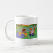 Lezen door de rivier koffiemok (Links)