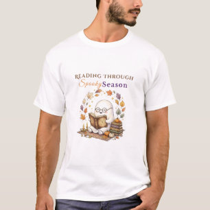 Lezen door het enge seizoen Gezellige spookachti T-shirt