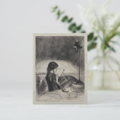 Lezen door Lamplight, Klokler Briefkaart (Staand voorkant)