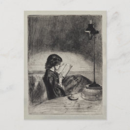 Lezen door Lamplight, Klokler Briefkaart