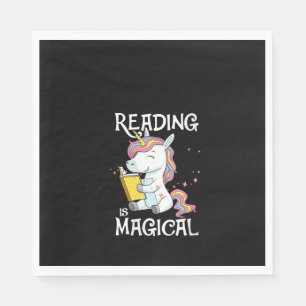 Lezen door vrouwen is magisch Schattige Boekenlief Servet