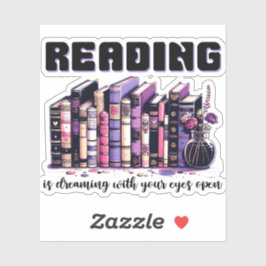 Lezen droomt met open ogen sticker