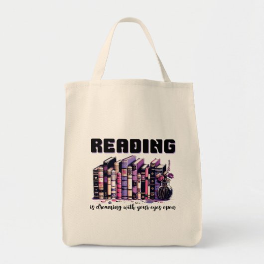 Lezen droomt met open ogen tote bag (Voorkant)