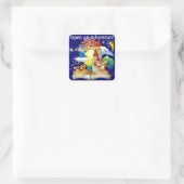 Lezen - Een avontuur openen - SRF Vierkante Sticker (Tas)