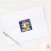 Lezen - Een avontuur openen - SRF Vierkante Sticker (Envelop)