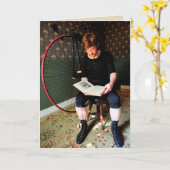 Lezen en denken - Victoriaans quote Kaart (Gele Bloem)