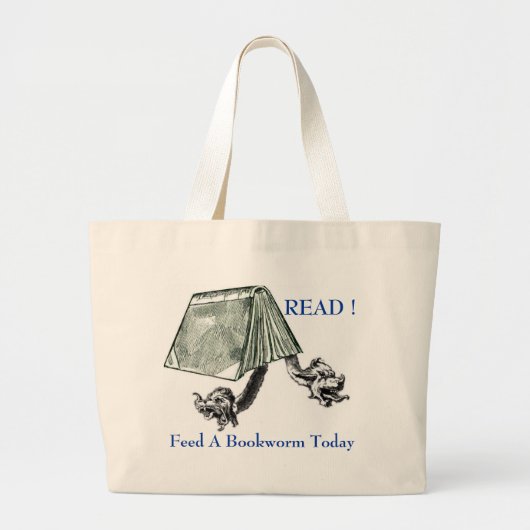 LEZEN! GROTE TOTE BAG (Voorkant)