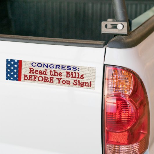 LEZEN HET BILLS Funny Congressional Bumpersticker (Op Truck)