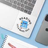Lezen Het is een nieuw idee grappig boekenspel Sticker (Laptop met iPhone)