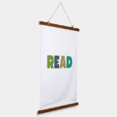 lezen. Houten wandtapijt hanger Hangend Wandkleed (Gebogen)