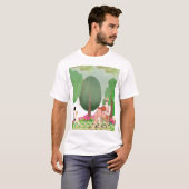 "Lezen in de omhelzing van de Natuur T-shirt (Voorkant volledig)