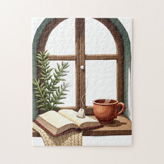 Lezen in een nis Stilleven Legpuzzel (Verticaal)
