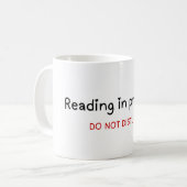 Lezen in uitvoering, NIET STOREN Koffiemok (Voorkant links)