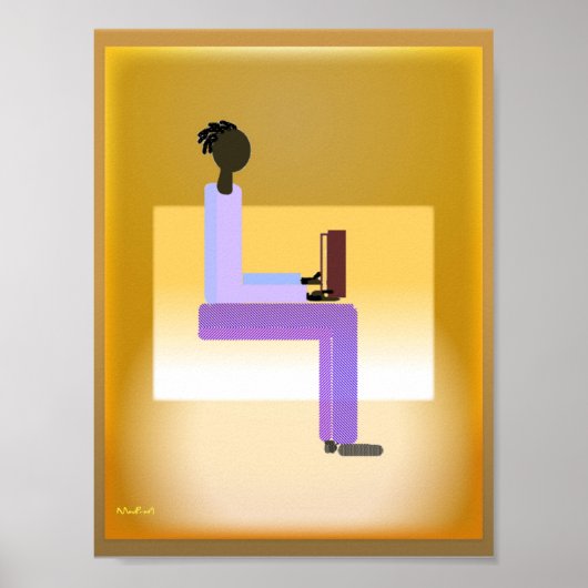 Lezen in venster Licht 2 Poster (Voorkant)