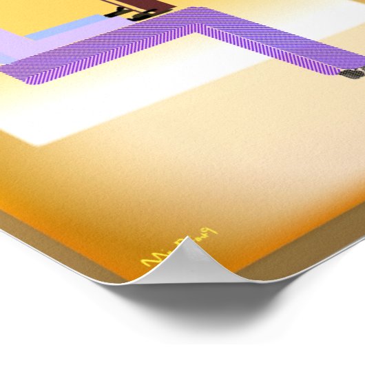 Lezen in venster Licht 2 Poster (Hoek)