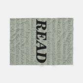 "LEZEN" in verschillende talen Blanket Fleece Deken (Voorkant (Horizontaal))