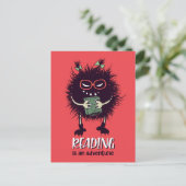 Lezen is avontuurlijk grappig leraar briefkaart (Staand voorkant)