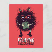 Lezen is avontuurlijk grappig leraar briefkaart (Voorkant)