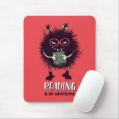 Lezen is avontuurlijk grappig leraar muismat (Met muis)