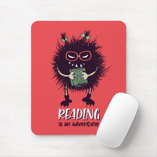 Lezen is avontuurlijk grappig leraar muismat (Met muis)