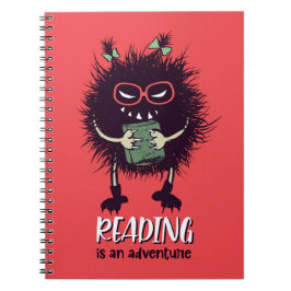Lezen is avontuurlijk grappig leraar notitieboek
