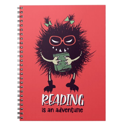 Lezen is avontuurlijk grappig leraar notitieboek (Voorkant)