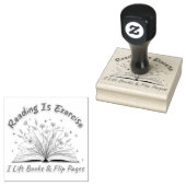 Lezen is beweging.... rubberstempel (Gestempeld)