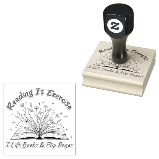 Lezen is beweging.... rubberstempel (Gestempeld)