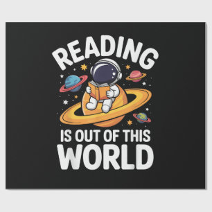 Lezen is buiten deze wereld leuke ruimteboeken lie cadeaupapier