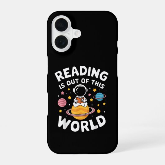 Lezen is buiten deze wereld ruimtevaart iPhone 16 hoesje (Achterkant)