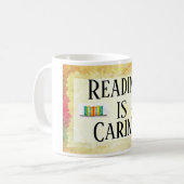 Lezen is Caring Coffee Mok (Voorkant links)