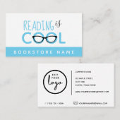 Lezen is Cool Bookstore — Blue Visitekaartje (Voorkant / Achterkant)