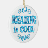 Lezen is cool keramisch ornament (Rechts)