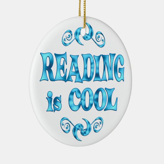 Lezen is cool keramisch ornament (Rechts)