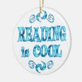 Lezen is cool keramisch ornament (Links)