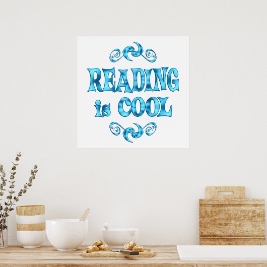 Lezen is cool poster (Keuken)