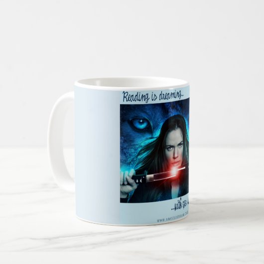 Lezen is de droommok koffiemok (Voorkant links)