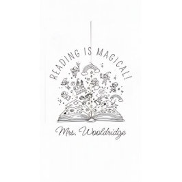 Lezen is de fantasie van de bibliotheek van de mag  zelfinktende stempel