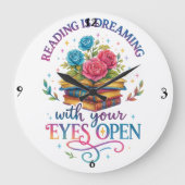 Lezen is dromen… grote klok (Voorkant)