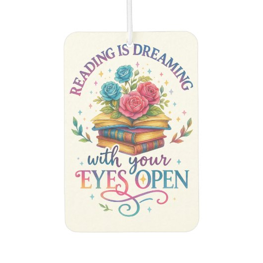 Lezen is dromen… luchtverfrisser (Voorkant)