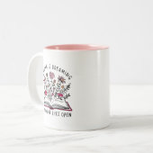 Lezen is dromen met het oog open boek minnaar cita tweekleurige koffiemok (Voorkant links)