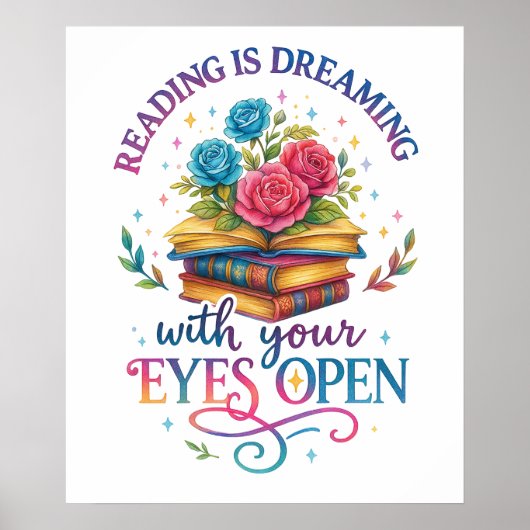 Lezen is dromen… poster (Voorkant)