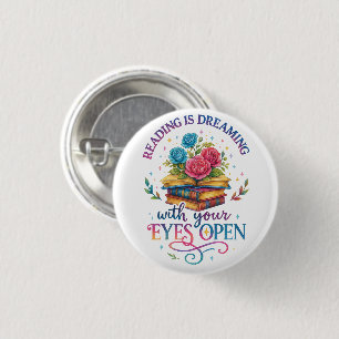 Lezen is dromen… ronde button 3,2 cm