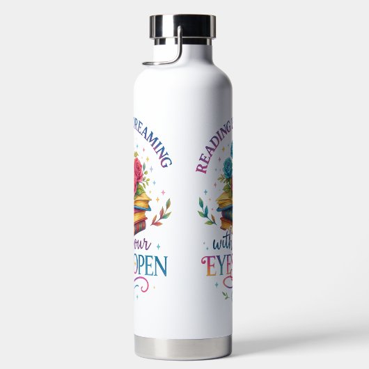 Lezen is dromen… waterfles (Rechts)