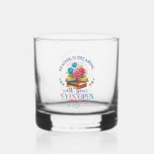Lezen is dromen… whisky glas (Voorkant)