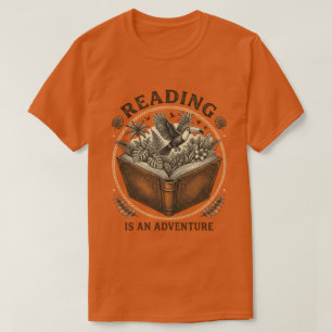 Lezen is een Avontuur - Oude Boeken & Tropisch T-shirt