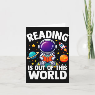 Lezen is een buitenaards grappig boekhoudkundig  kaart
